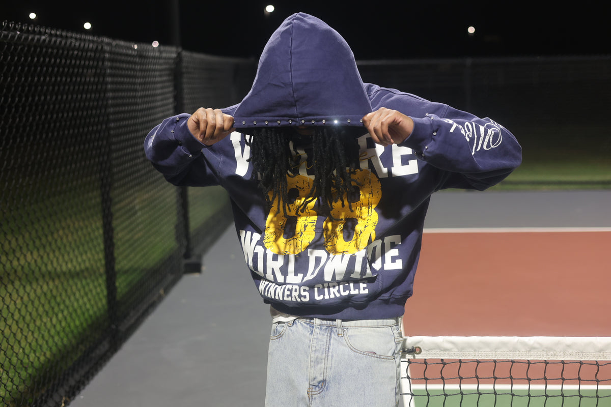 Navy “WorldWide” Hoodie