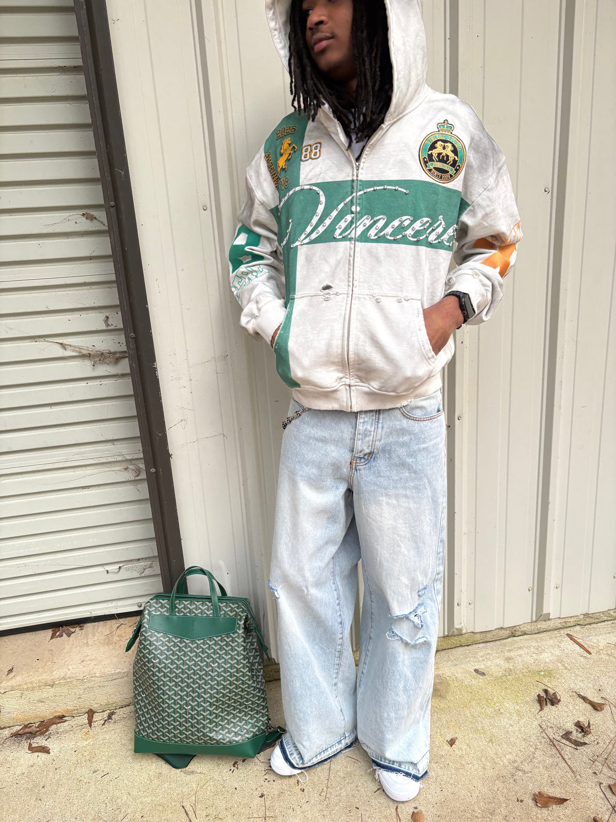 Green “ PRESTIGE” Zip-Up