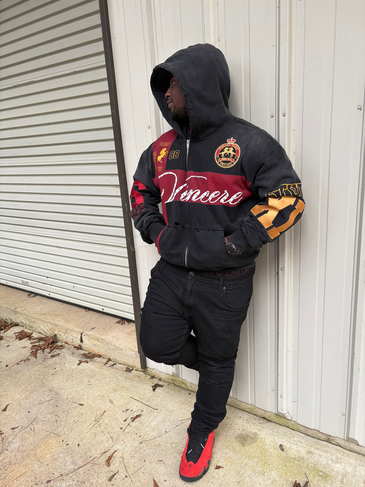 Red “Prestige” Zip-Up